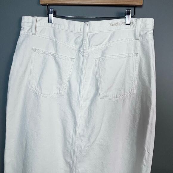 Favorite Daughter denim skirt size 16 / 18 cream long - Picture 6 of 11